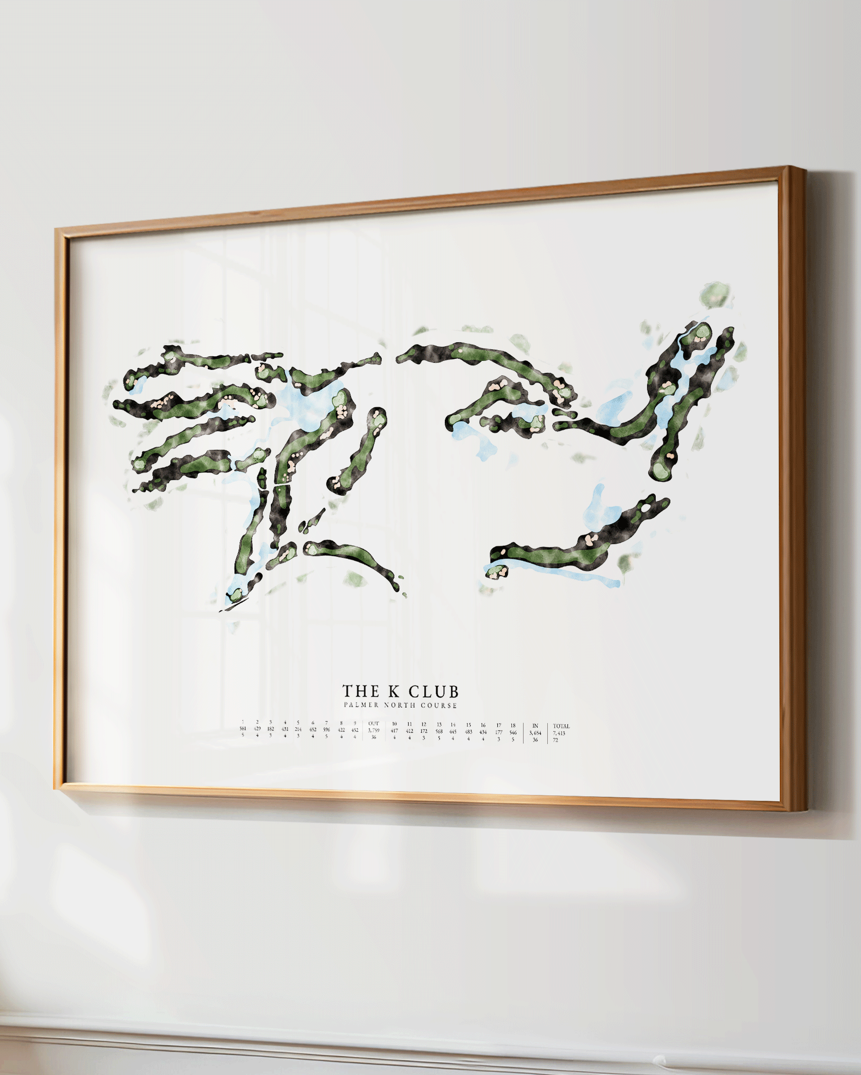 Custom Hand-Illustrated Golf Course Map