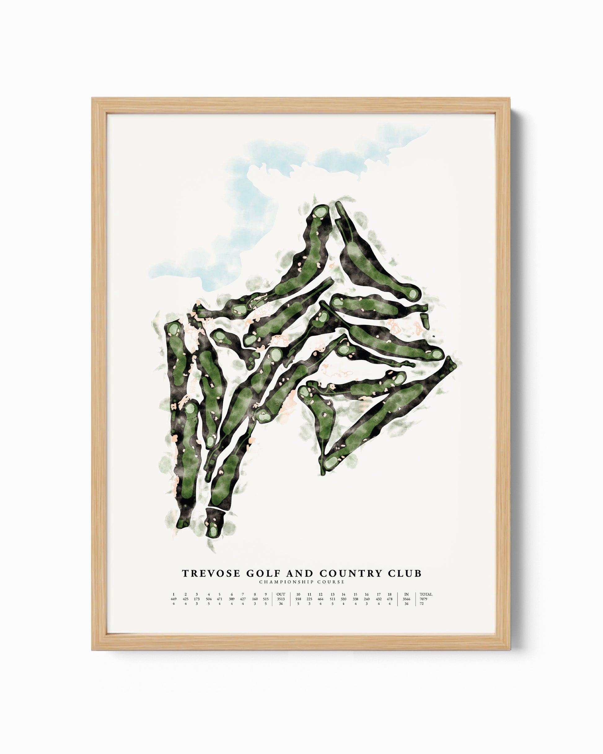 Custom Hand-Illustrated Golf Course Map