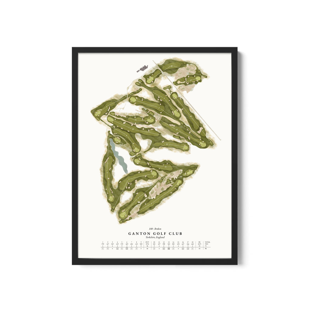 Heritage Hand-Illustrated Golf Course Map. Custom for any course.