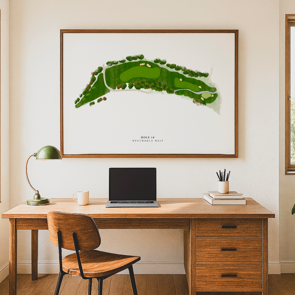 Custom Single Golf Hole Watercolour Illustration