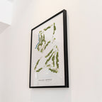 Minimal Hand-Illustrated Golf Course Map