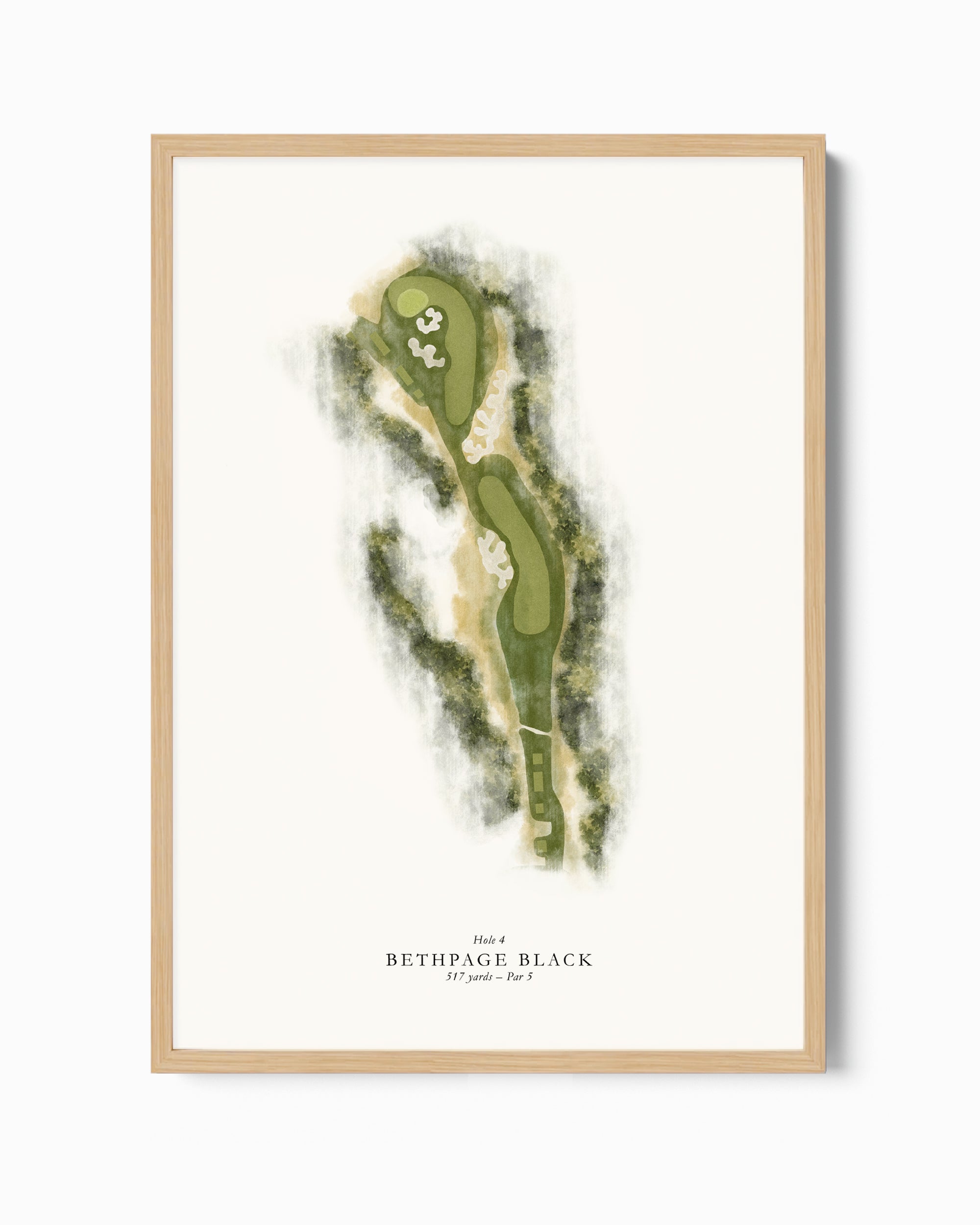 Custom Single Golf Hole Watercolour Illustration