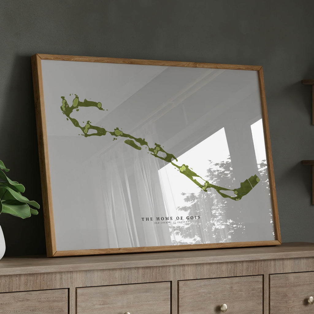 Minimal Hand-Illustrated Golf Course Map