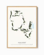 Custom Watercolour Hand-Illustrated Golf Course Map