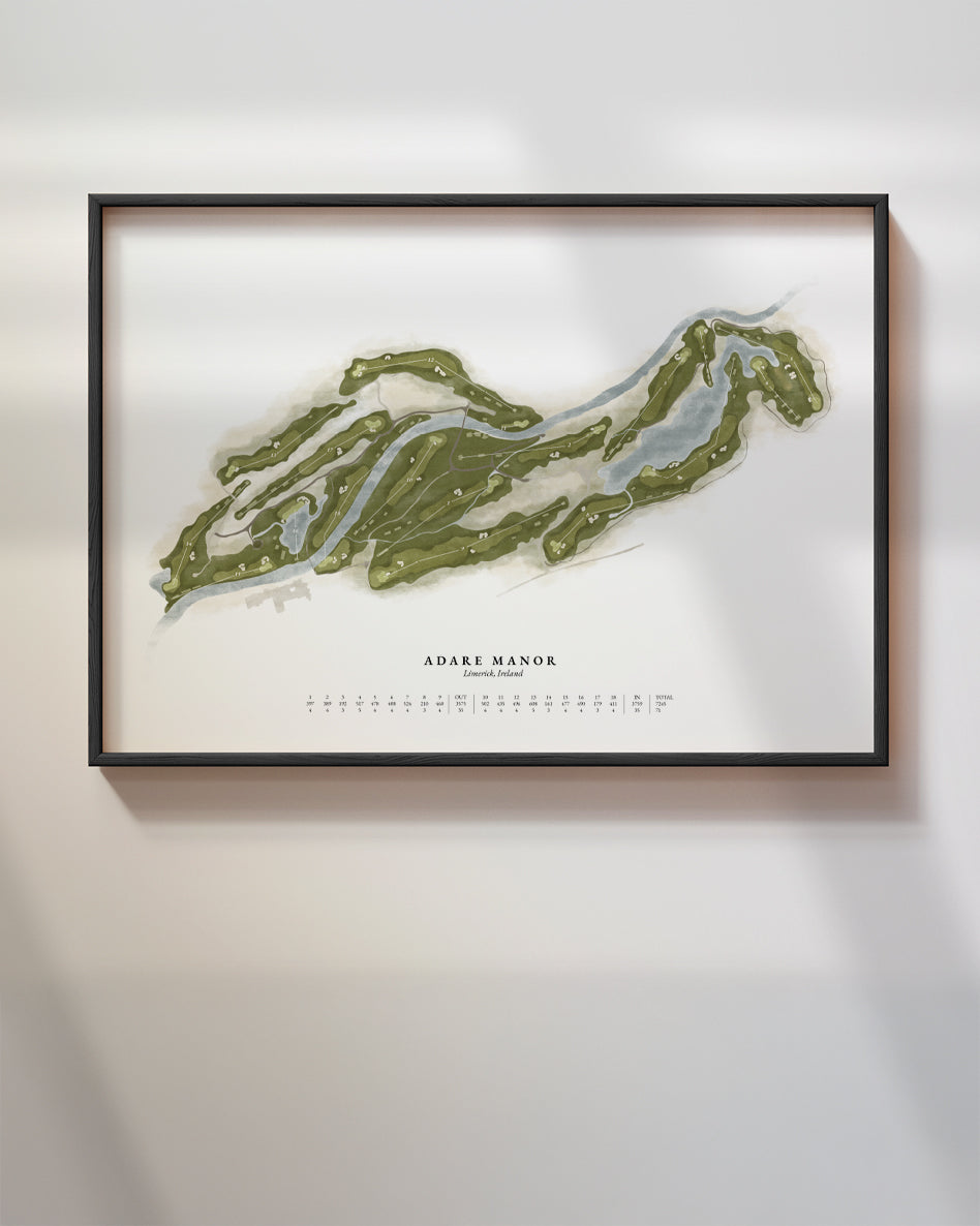 Heritage Hand-Illustrated Golf Course Map. Custom for any course.