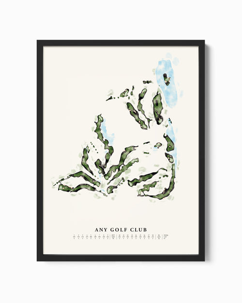 Custom Hand-Illustrated Golf Course Map