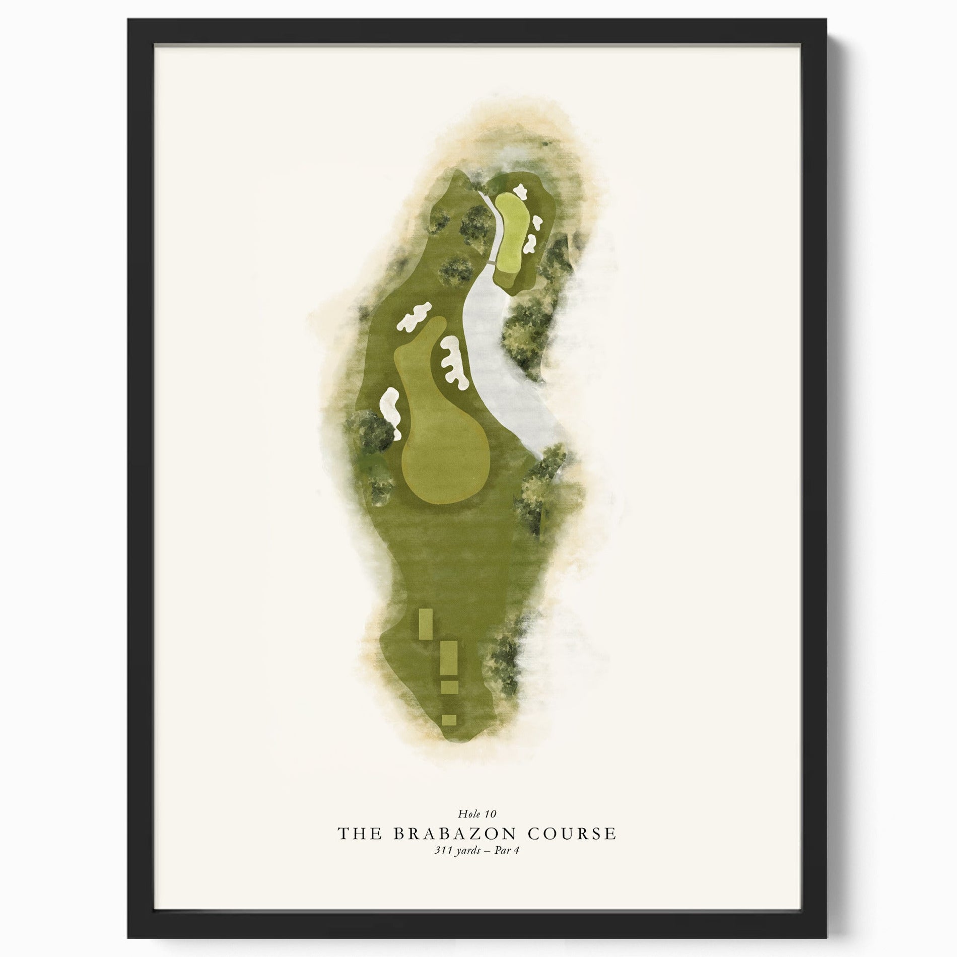 Custom Single Golf Hole Watercolour Illustration