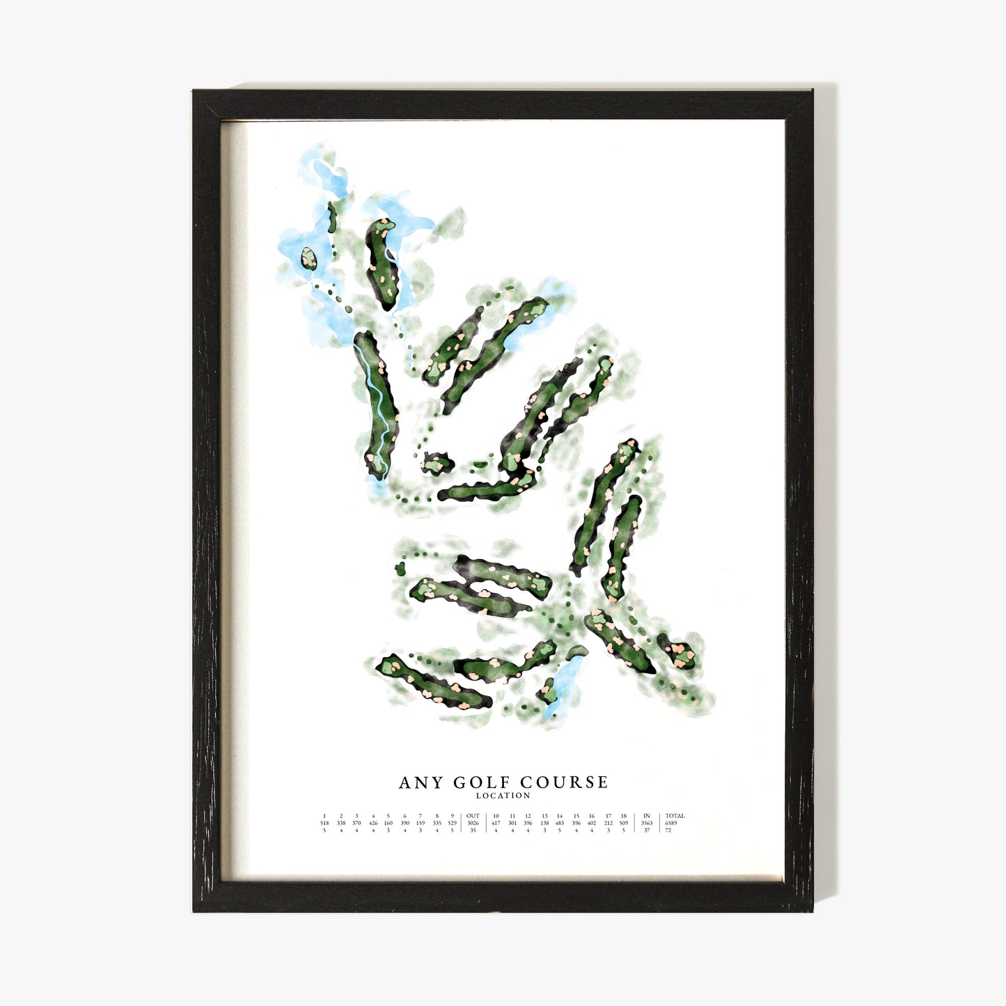 Custom Watercolour Golf Course