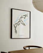 Custom Watercolour Hand-Illustrated Golf Course Map