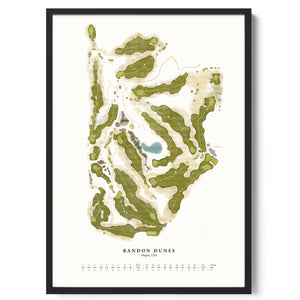 Heritage Hand-Illustrated Golf Course Map. Custom for any course.