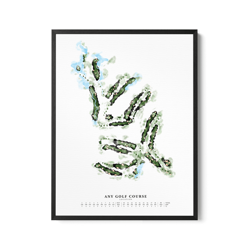 Custom Hand-Illustrated Golf Course Map