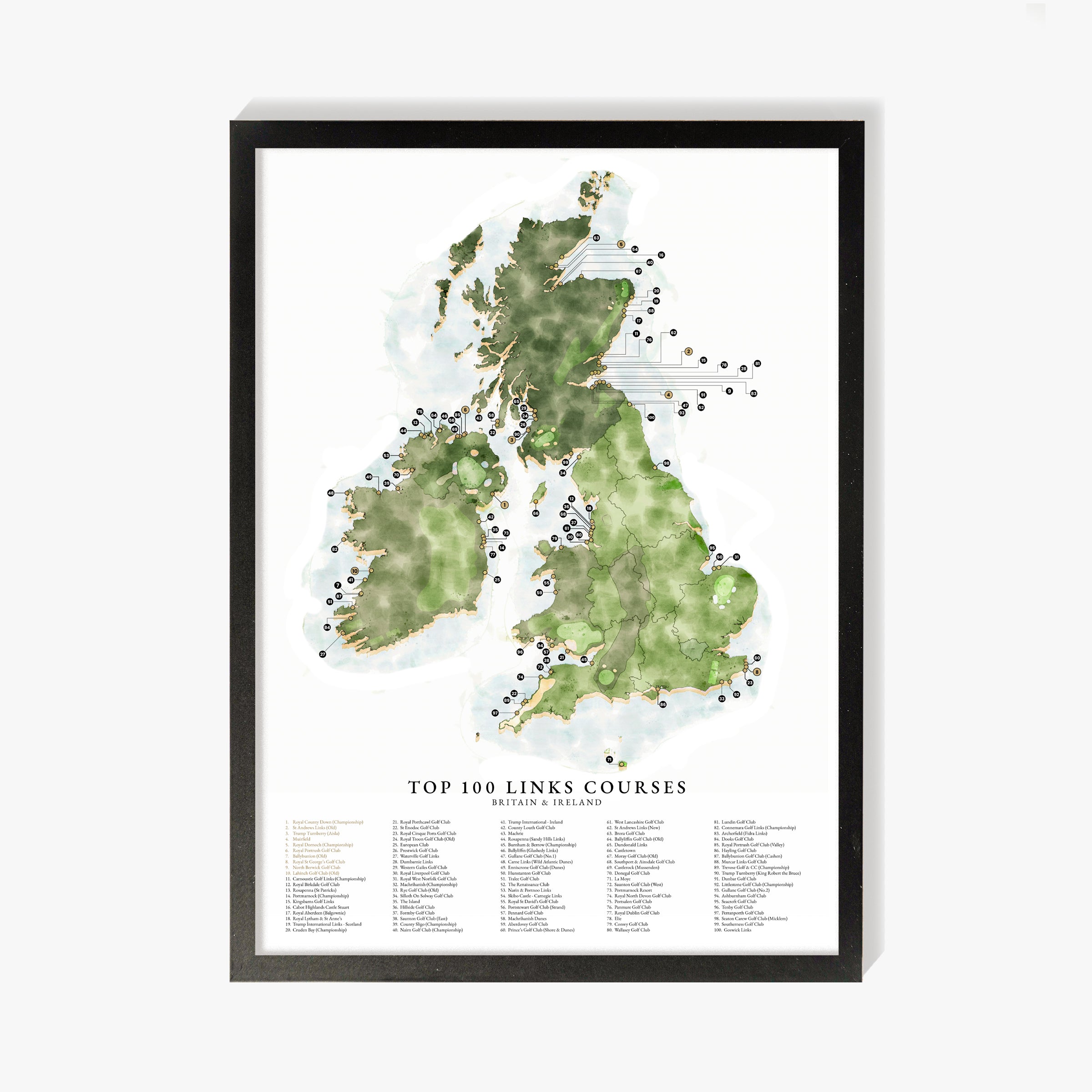 Top 100 Links Courses - Britain & Ireland