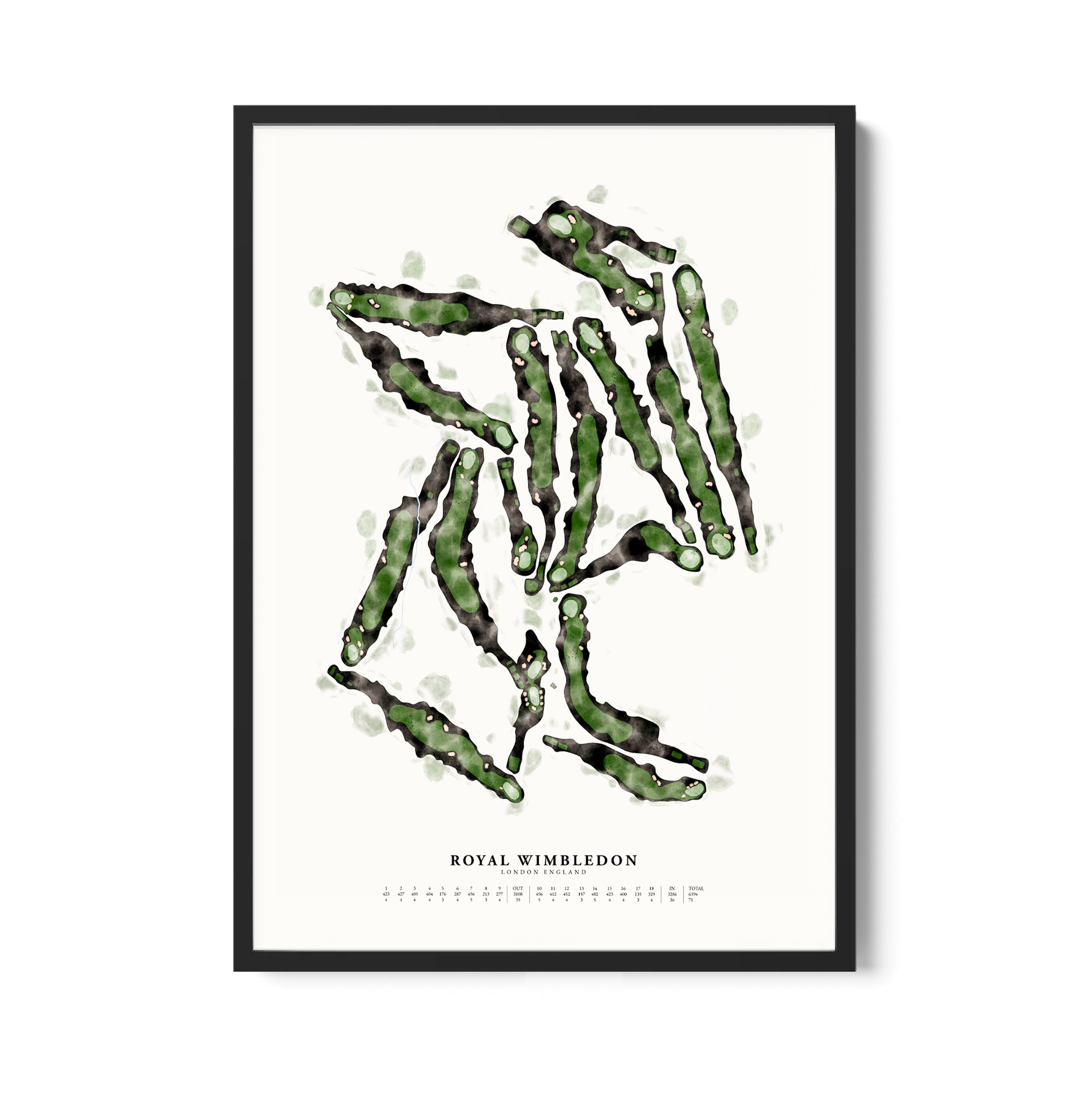 Royal Wimbledon - Hand-Illustrated Golf Course Print