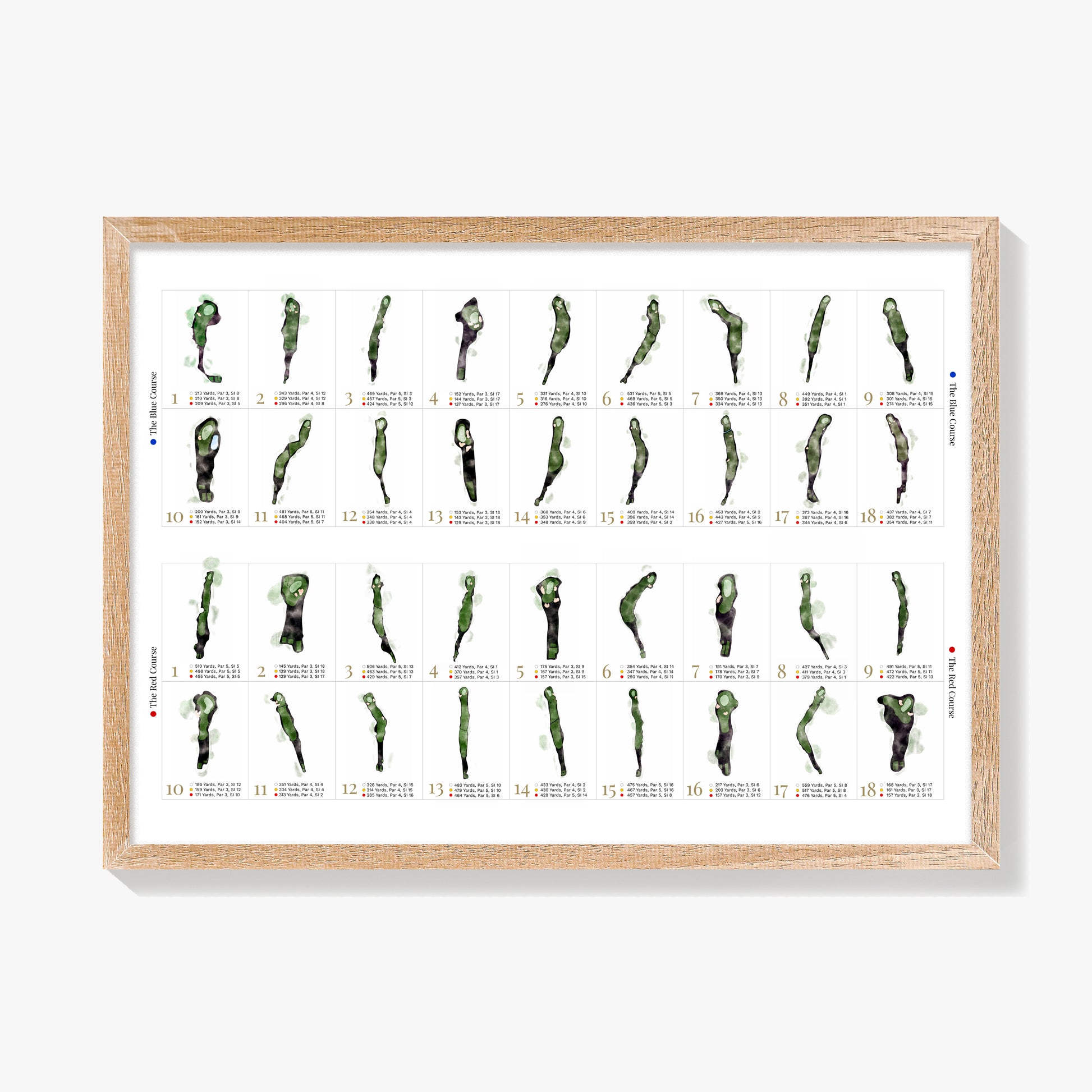 The Berkshire - Hole-by-Hole Guide Print