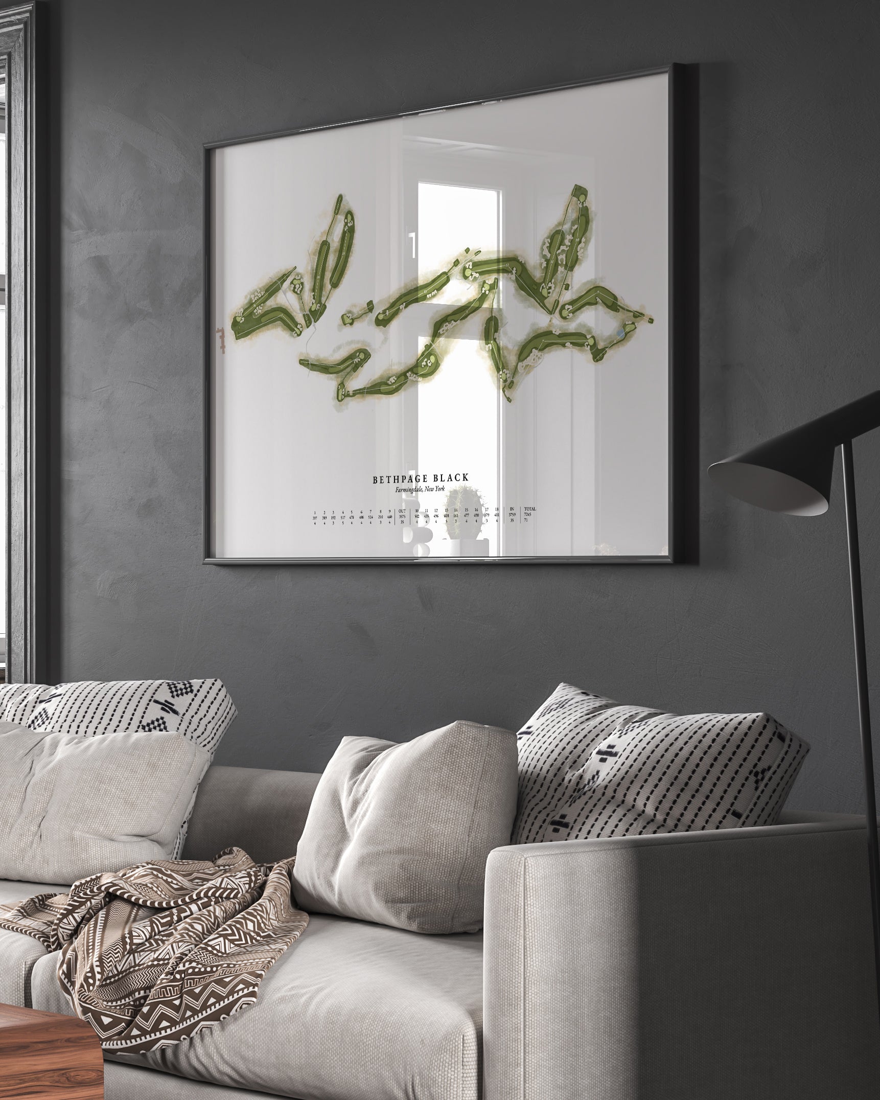 Heritage Hand-Illustrated Golf Course Map. Custom for any course.