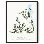 Custom Watercolour Hand-Illustrated Golf Course Map