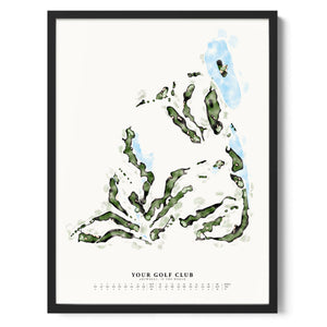 Custom Hand-Illustrated Golf Course Map