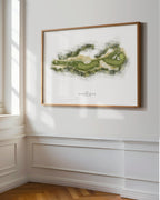 Custom Single Golf Hole Watercolour Illustration