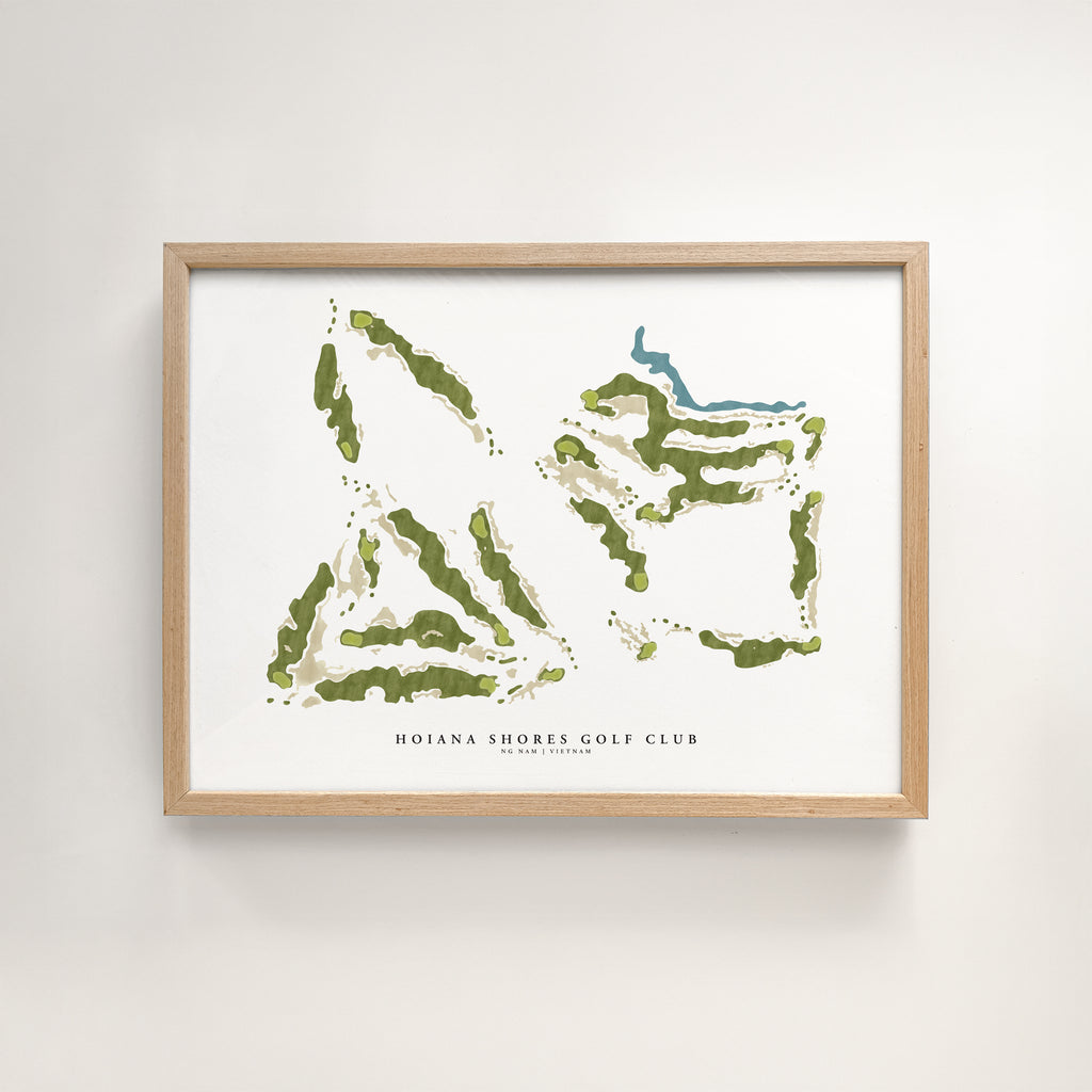 Minimal Hand-Illustrated Golf Course Map