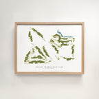 Minimal Hand-Illustrated Golf Course Map