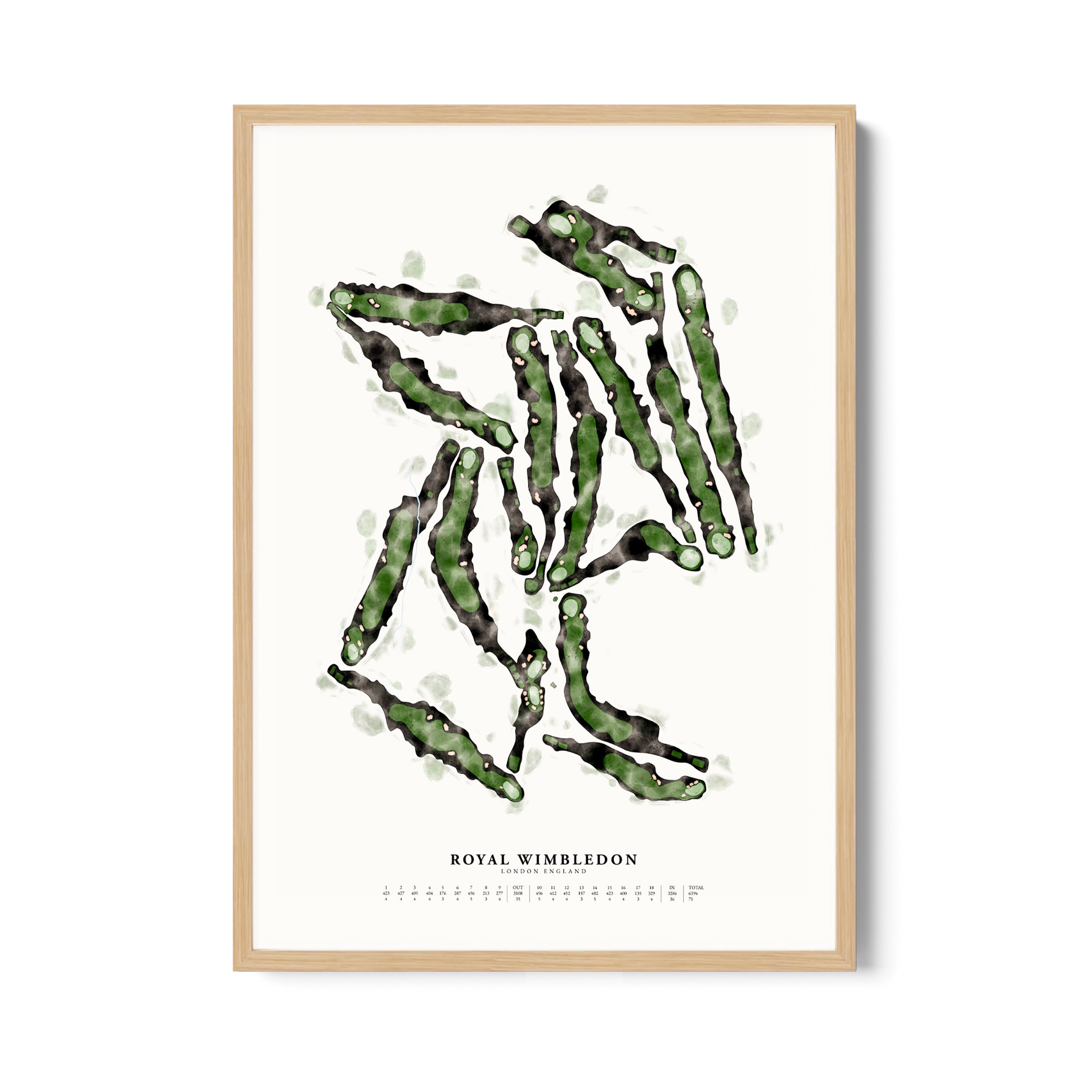 Royal Wimbledon - Hand-Illustrated Golf Course Print