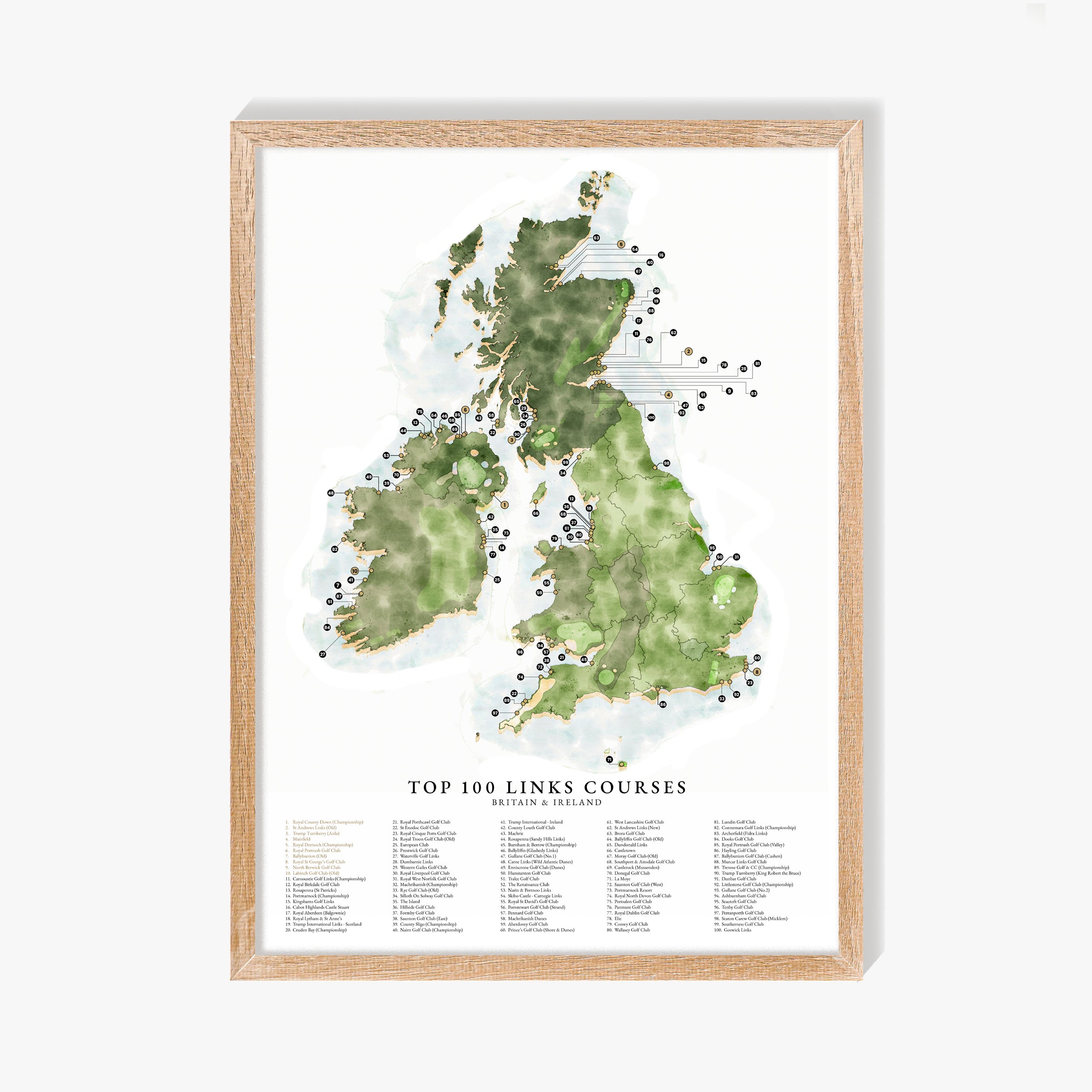 Top 100 Links Courses - Britain & Ireland