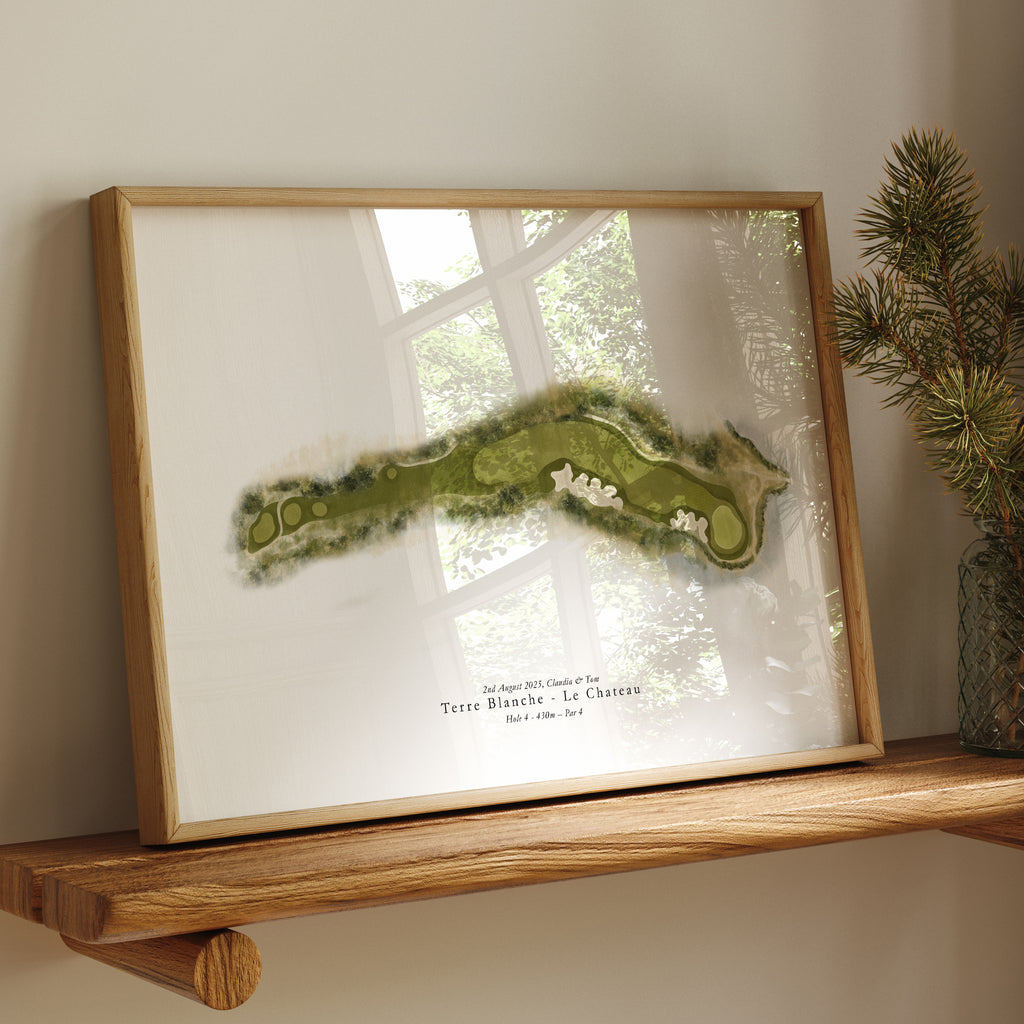 Custom Single Golf Hole Watercolour Illustration