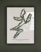 Custom Watercolour Hand-Illustrated Golf Course Map